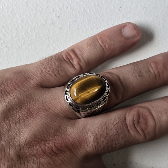 Stunning tiger's eye Sterling Silver ring. - Picture 3 of 14